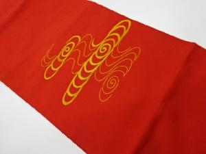 リサイクル　塩瀬流水模様刺繍名古屋帯